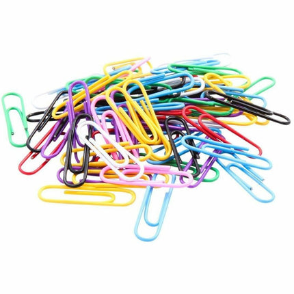 Baumgartens Vinyl Coated Paper Clips #1 Standard Size 500 Pack ASSORTED Colors (ES-9500)