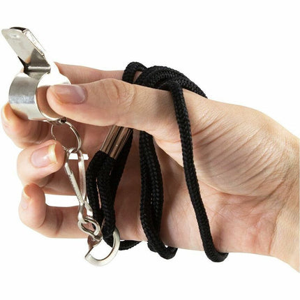 Baumgartens Whistle with Lanyard CHROME