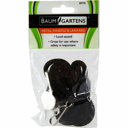 Baumgartens Whistle with Lanyard CHROME