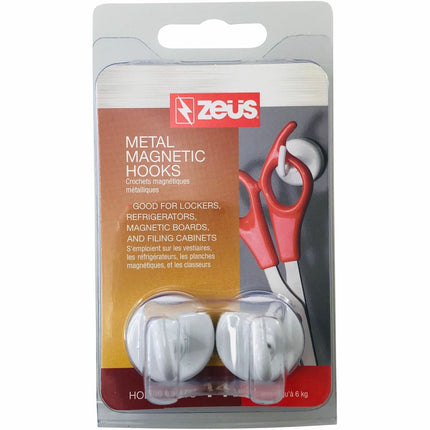 Zeüs Magnetic Hooks 9 lb. 2 Pack WHITE (42400)
