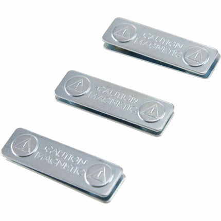 SICURIX Adhesive ID Badge Adapters Magnetic 50 Pack Silver (65330)