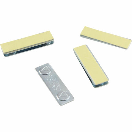 SICURIX Adhesive ID Badge Adapters Magnetic 50 Pack Silver (65330)