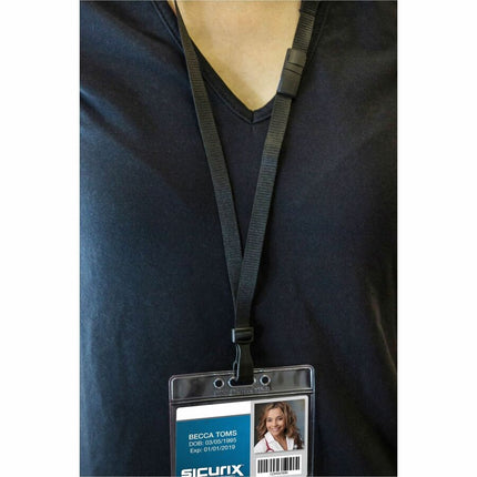 SICURIX Plastic Hook No-twist Lanyard BLACK (65554)