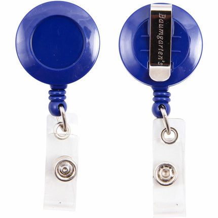 SICURIX Standard ID Badge Reel Round Belt Clip Strap Blue (68823)