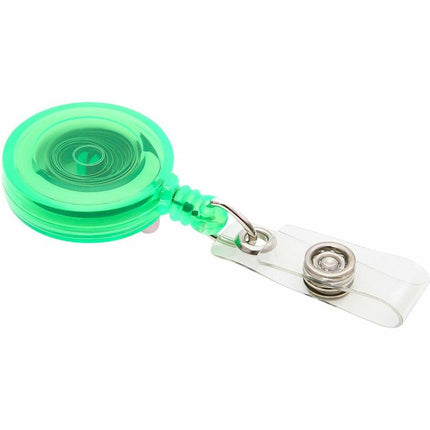 SICURIX Standard ID Badge Reel Round Belt Clip Strap Green (68856)