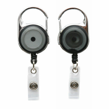 SICURIX Quick Clip ID Badge Reels Round Strap Smoke (68750)