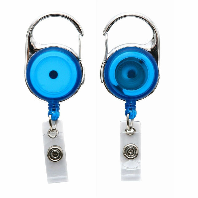 SICURIX Quick Clip ID Badge Reels Round Strap BLUE (68753)