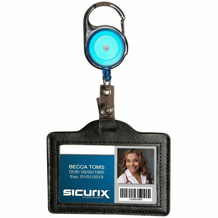 SICURIX Quick Clip ID Badge Reels Round Strap BLUE (68753)