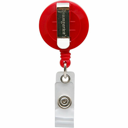 SICURIX Standard ID Badge Reel Round Belt Clip Strap Red (68822)