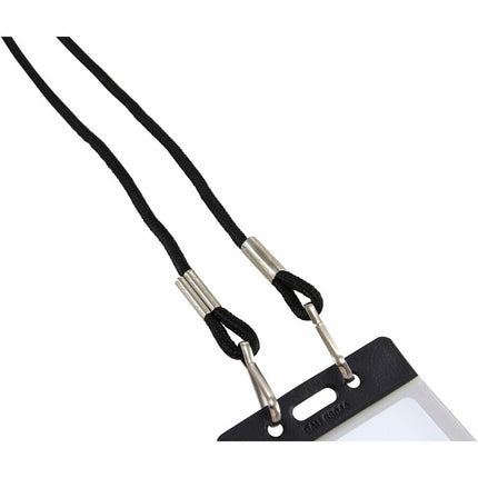 SICURIX Lanyard with 2 J hooks BLACK 24 Pack (68994)