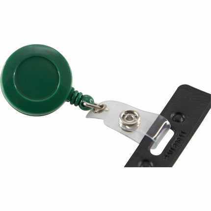 SICURIX Standard ID Badge Reel Round Swivel Spring Clip Strap Green (68846)