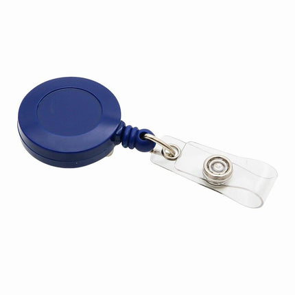 SICURIX Standard ID Badge Reel Round Swivel Spring Clip Strap Blue (68843)
