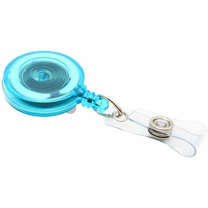 SICURIX Standard ID Badge Reel Round Belt Clip Strap Blue (68853)