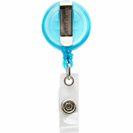 SICURIX Standard ID Badge Reel Round Belt Clip Strap Blue (68853)