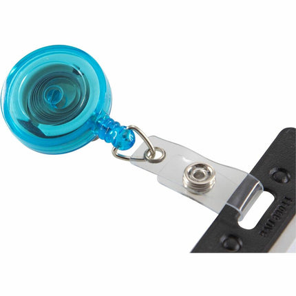 SICURIX Standard ID Badge Reel Round Belt Clip Strap Blue (68853)