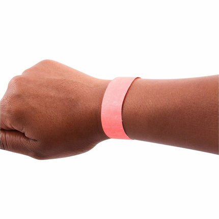 SICURIX Sequentially Numbered Security Wristbands 100 Pack ORANGE (85050)