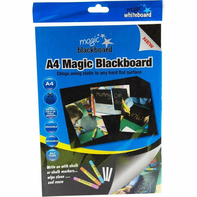 Magic Whiteboard Letter-sized 20 Sheets BLACK (8.25" x 11.75") (MW1224)