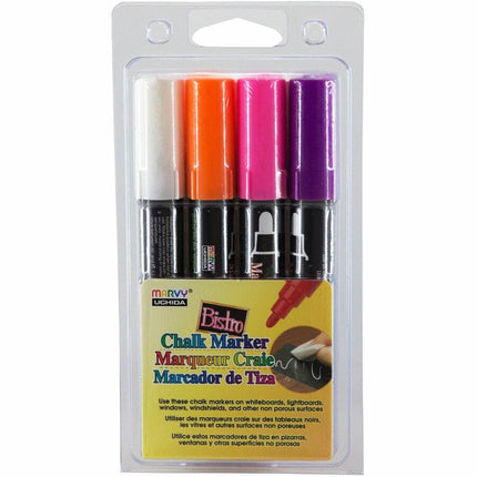 Magic Whiteboard Chalk Markers Dry Erase Markers | PINK ORANGE YELLOW PURPLE | Erasable (MW5324)