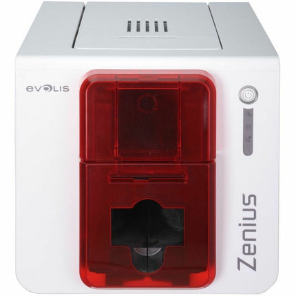 Evolis Zenius Single Sided Dye Sublimation/Thermal Transfer Printer - Color - Card Print - Gigabit Ethernet - USB - Black, Gray