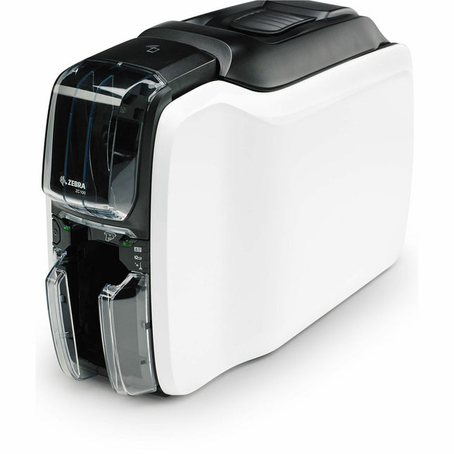 Zebra ZC100 Single Sided Retail, Hospitality Dye Sublimation/Thermal Transfer Printer - Monochrome - Card Print - Fast Ethernet - USB - Near Field Communication (NFC) - US