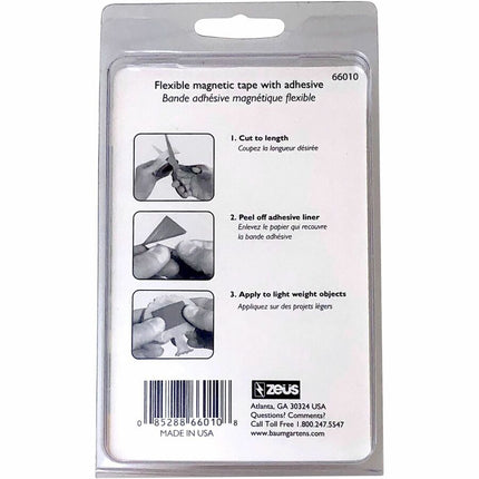 Zeus Magnetic Tape 10' x 1/2" WHITE (66010)