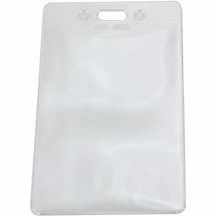SICURIX Government/Military Size Badge Holders Vertical 50 Pack CLEAR (67880)