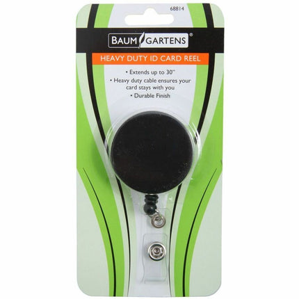 SICURIX Heavy Duty ID Badge Reel Round Belt Clip Strap BLACK (68814)