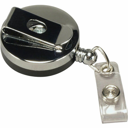 SICURIX Heavy Duty ID Badge Reel Round Belt Clip Strap BLACK (68814)