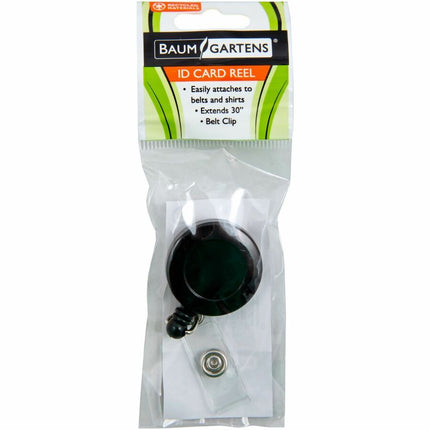 SICURIX Standard ID Badge Reel Round Belt Clip Strap BLACK (68824)