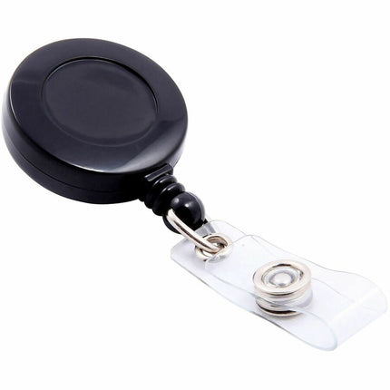 SICURIX Standard ID Badge Reel Round Belt Clip Strap BLACK (68824)