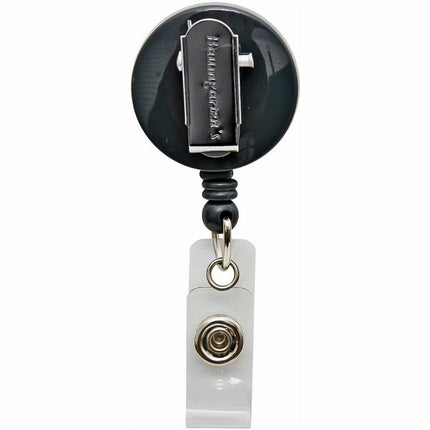 SICURIX Standard ID Badge Reel Round Swivel Spring Clip Strap BLACK (68844)