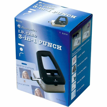 SICURIX 3 in 1 ID Card Punch BLACK (80200)
