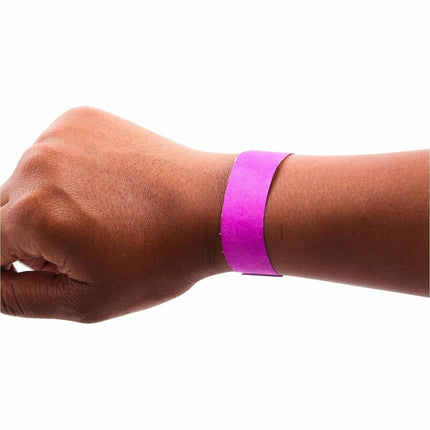 SICURIX Sequentially Numbered Security Wristbands 100 Pack PURPLE (85014)