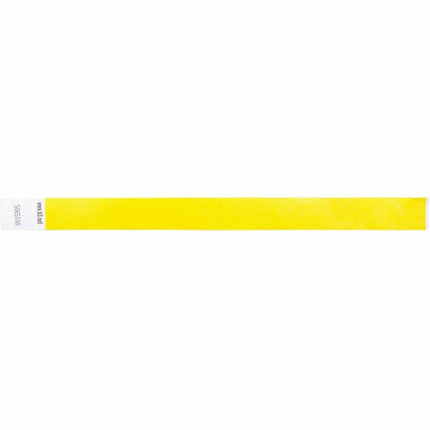 SICURIX Sequentially Numbered Security Wristbands 100 Pack YELLOW (85070)