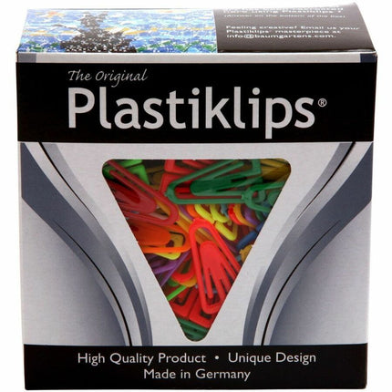 Plastiklips Paper Clips Medium Size 500 Pack ASSORTED Colors (LP-0300)