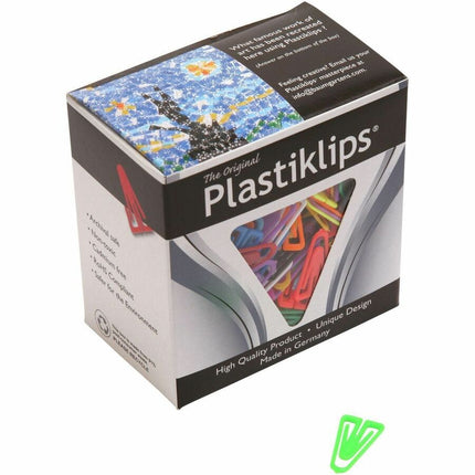 Plastiklips Paper Clips Medium Size 500 Pack ASSORTED Colors (LP-0300)