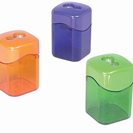 Baumgartens Wave Pencil Sharpener Dual Hole ASSORTED Colors (19060)