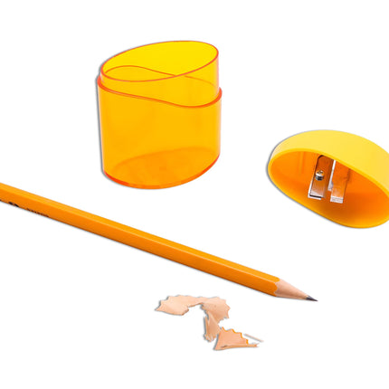 Baumgartens Geo Elliptic Pencil Sharpener Single Hole ASSORTED Colors (19170)
