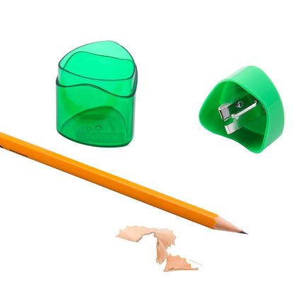Baumgartens Geo Trio Pencil Sharpener Single Hole ASSORTED Colors (19530)