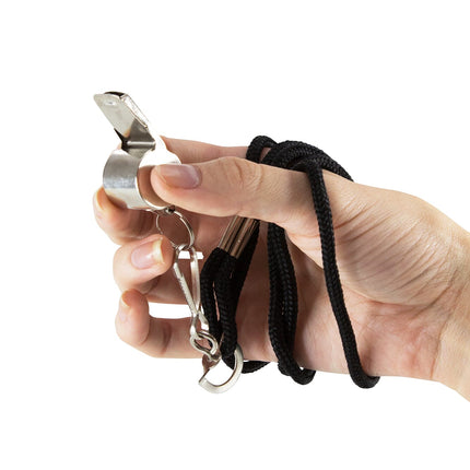 Baumgartens Whistle with Lanyard CHROME