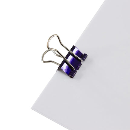 Baumgartens Metallic Designer Binder Clips Mini 12 Pack ASSORTED Colors (29710)
