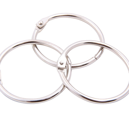 Baumgartens Book Rings 1 1/2" 3 Pack Chrome (31445)