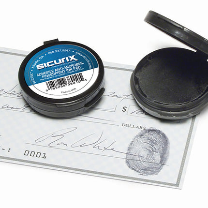 SICURIX Inkless Fingerprint Pad with Adhesive BLACK (38010)