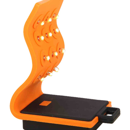 Mobile Ops Magnetic Silicone 12 LED Flexible High Lumens Water-resistant Outdoor Tactical Handsfree Flashlight ORANGE (42650)