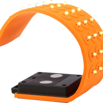 Mobile Ops Magnetic Silicone 30 LED Flexible  High Lumens Water-resistant Outdoor Tactical Handsfree Flashlight ORANGE (42670)