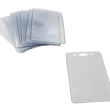 SICURIX Proximity Badge Holders Vertical 50 Pack CLEAR (47820)