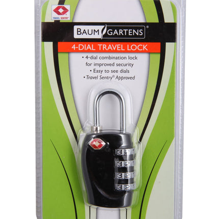 Baumgartens TSA Approved Luggage Lock BLACK (62974)