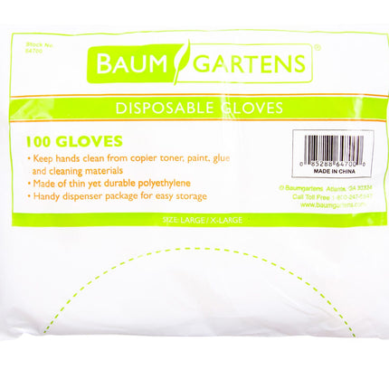 Baumgartens Multipurpose Disposable Gloves 100 Pack CLEAR (64700)