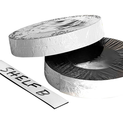 Zeüs Write on/Wipe Off Magnetic Label Tape Industrial Durable Self-Adhesive Flexible Roll Refill 50' x 1" WHITE (66151)