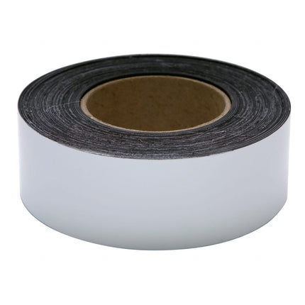 Zeus Write On/Wipe Off Magnetic Label Tape 50' x 2" WHITE (66152)
